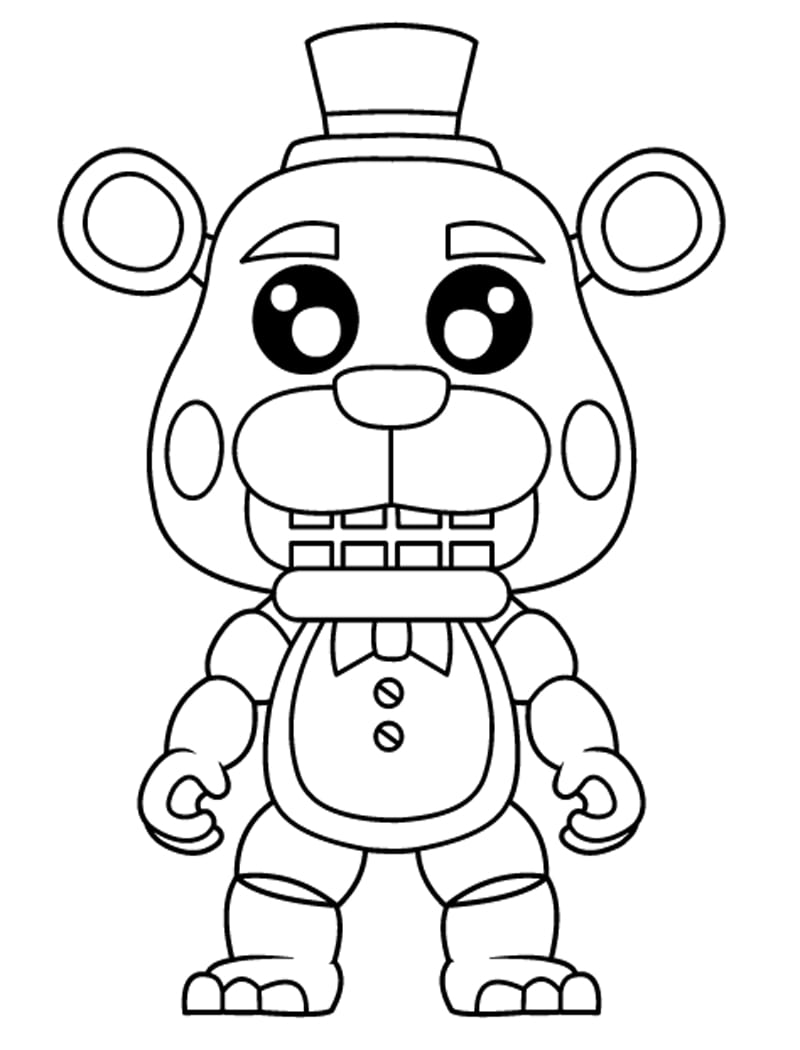 Five Nights at Freddy&rsquo;s Coloring Page 1