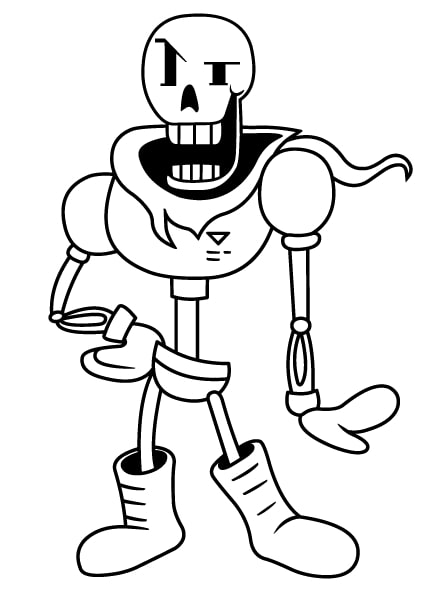 Undertale Papyrus Coloring Pages Coloring Pages