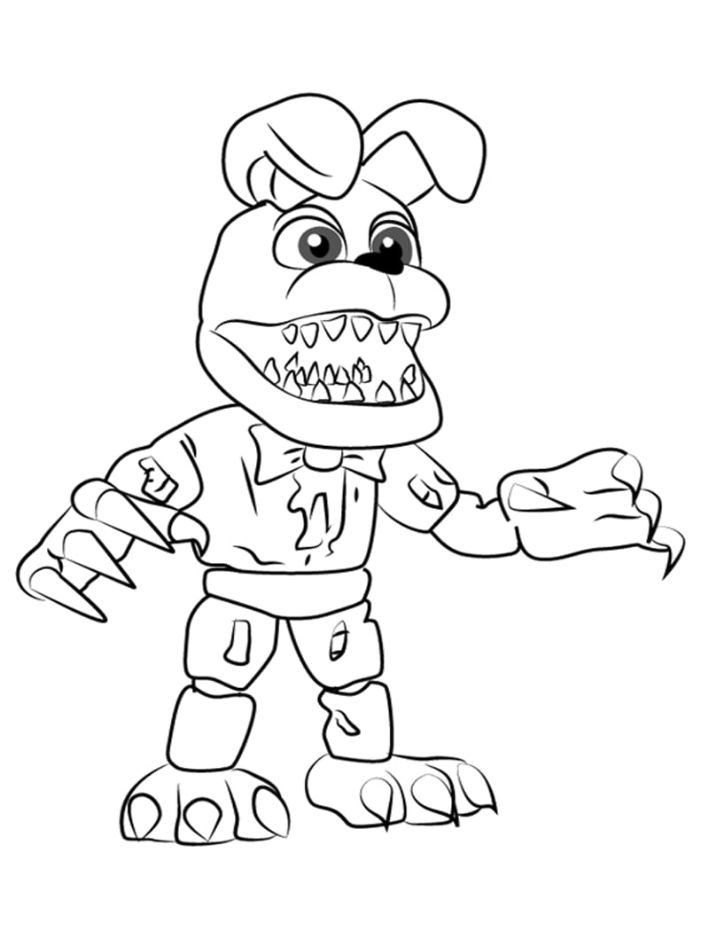 Five Nights At Freddys Golden Freddy Coloring Pages Coloring Pages