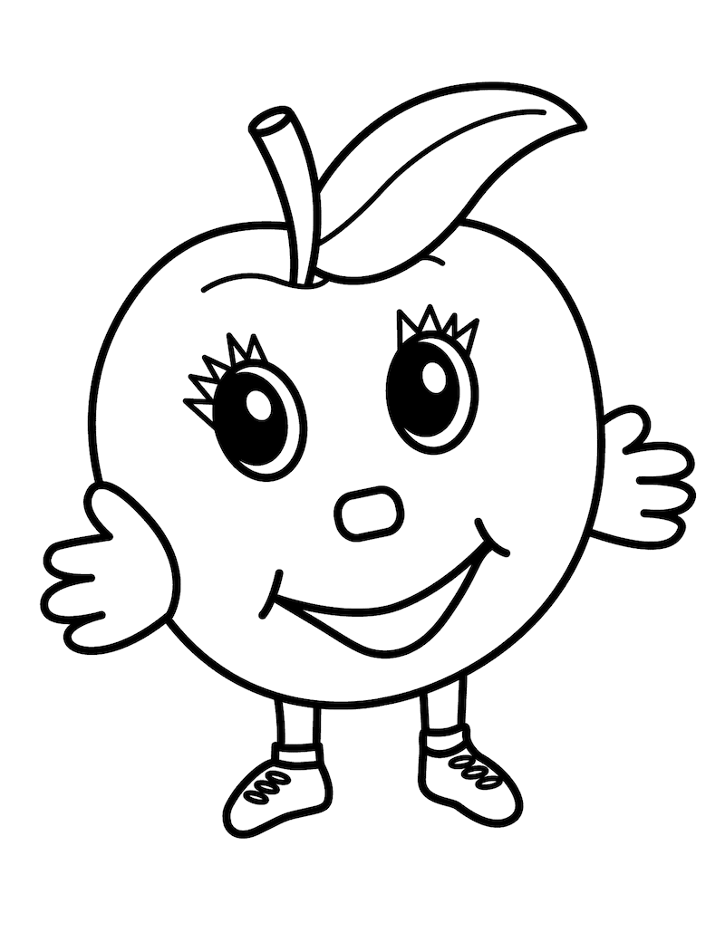 Top 20 Printable Apples Coloring Pages - Online Coloring Pages