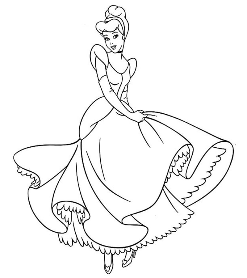 Top 20 Printable Cinderella Coloring Pages