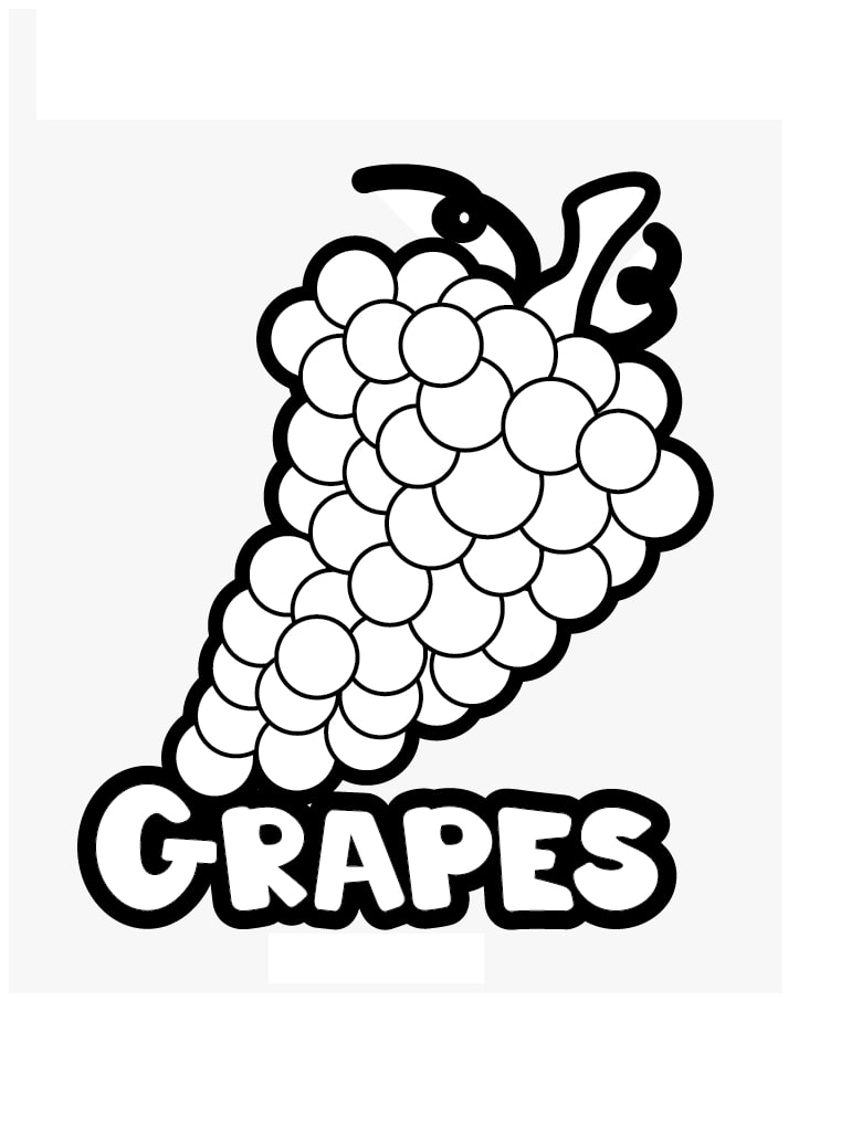 Top 20 Printable Grapes Coloring Pages