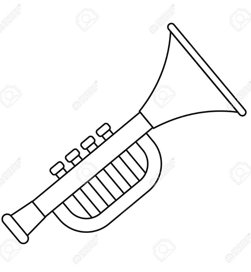 Top 20 Printable Trumpet  Coloring Pages