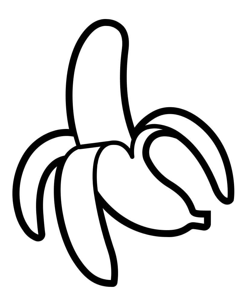Banana Clip Art Coloring