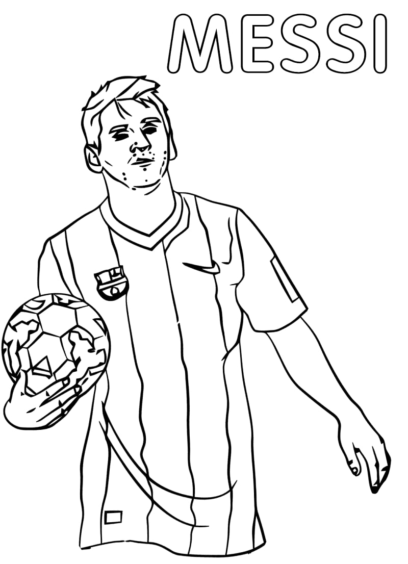 Messi Picture For Coloring Coloring Pages