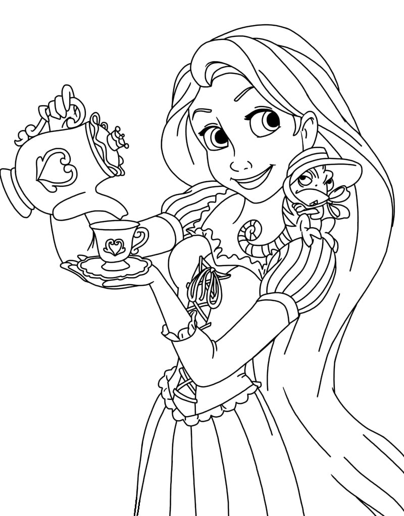 Top 20 Printable Rapunzel Coloring Pages - Online Coloring Pages