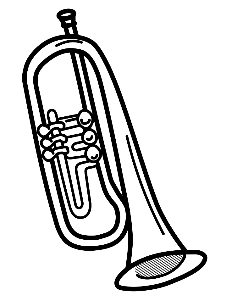 Download 282+ Trumpet Coloring Pages PNG PDF File