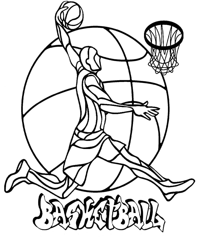 Top 20 Printable Basketball Coloring Pages