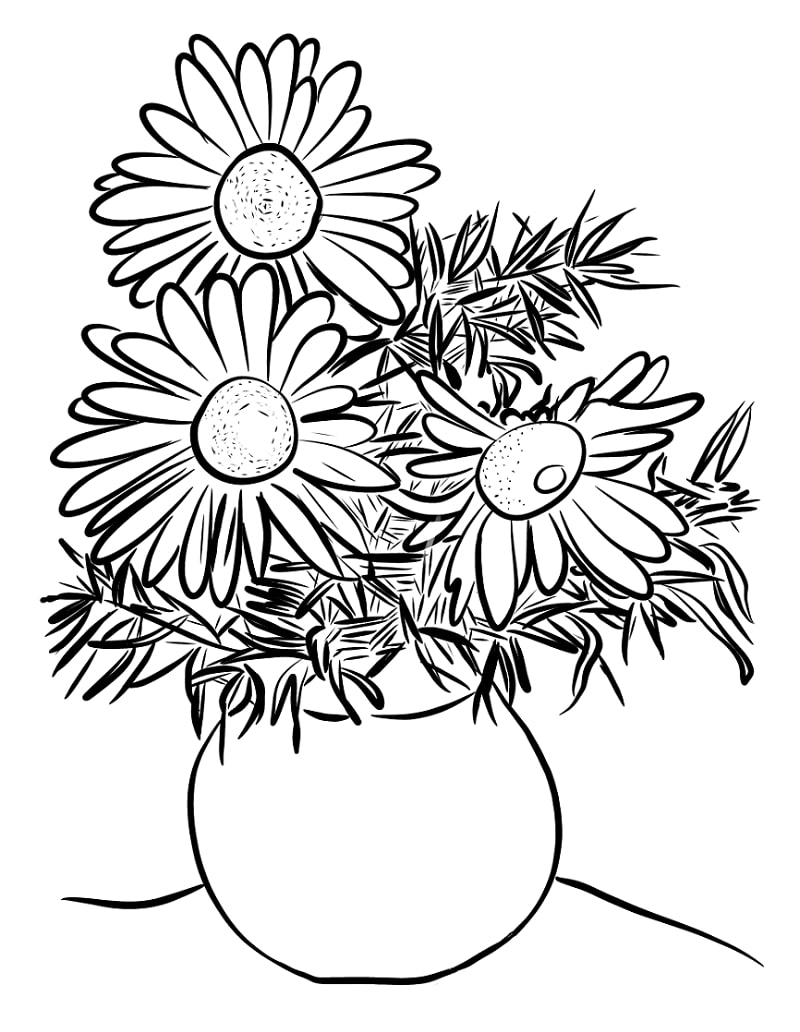 Top 20 Printable Daisy Coloring Pages