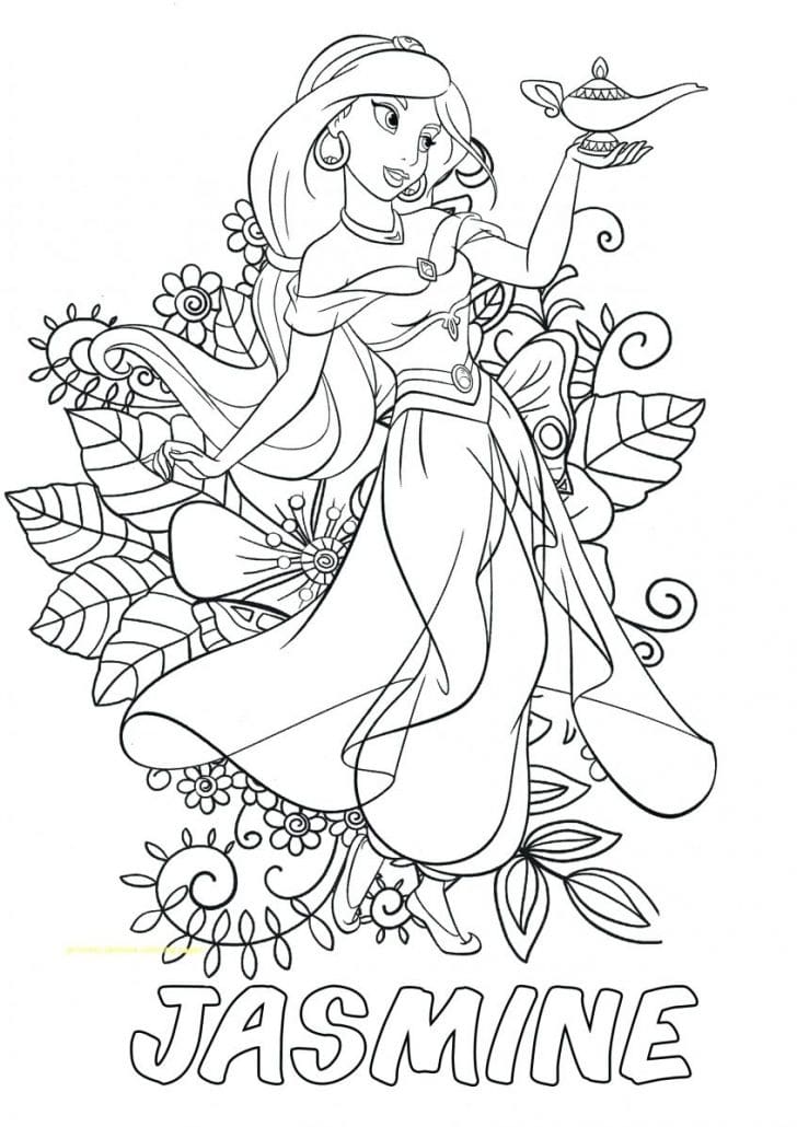 Top 20 Printable Jasmine Coloring Pages