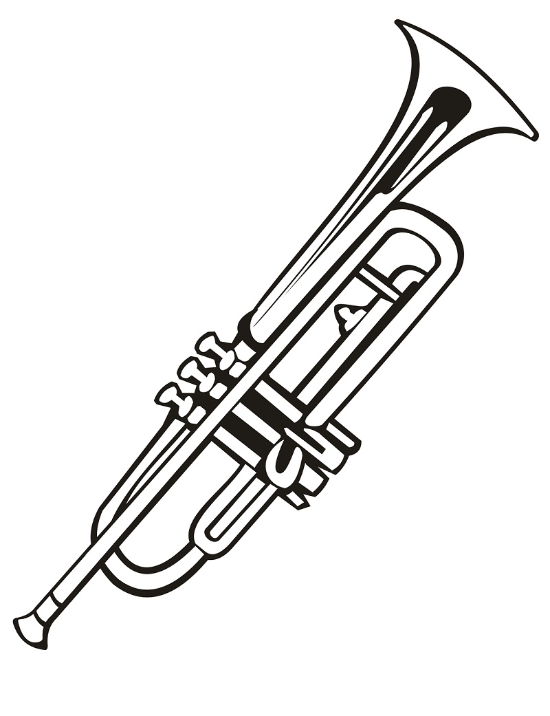 Trumpet Page Coloring Pages