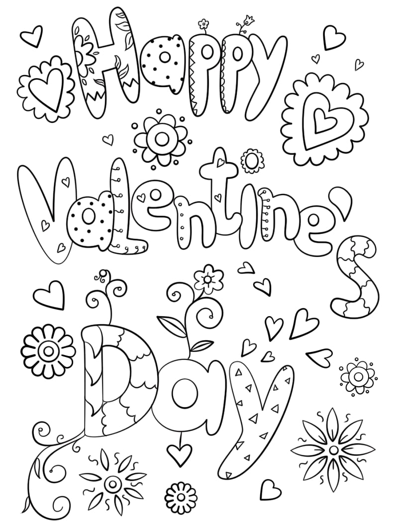 Top 20 Printable Valentine’s Day Coloring Pages