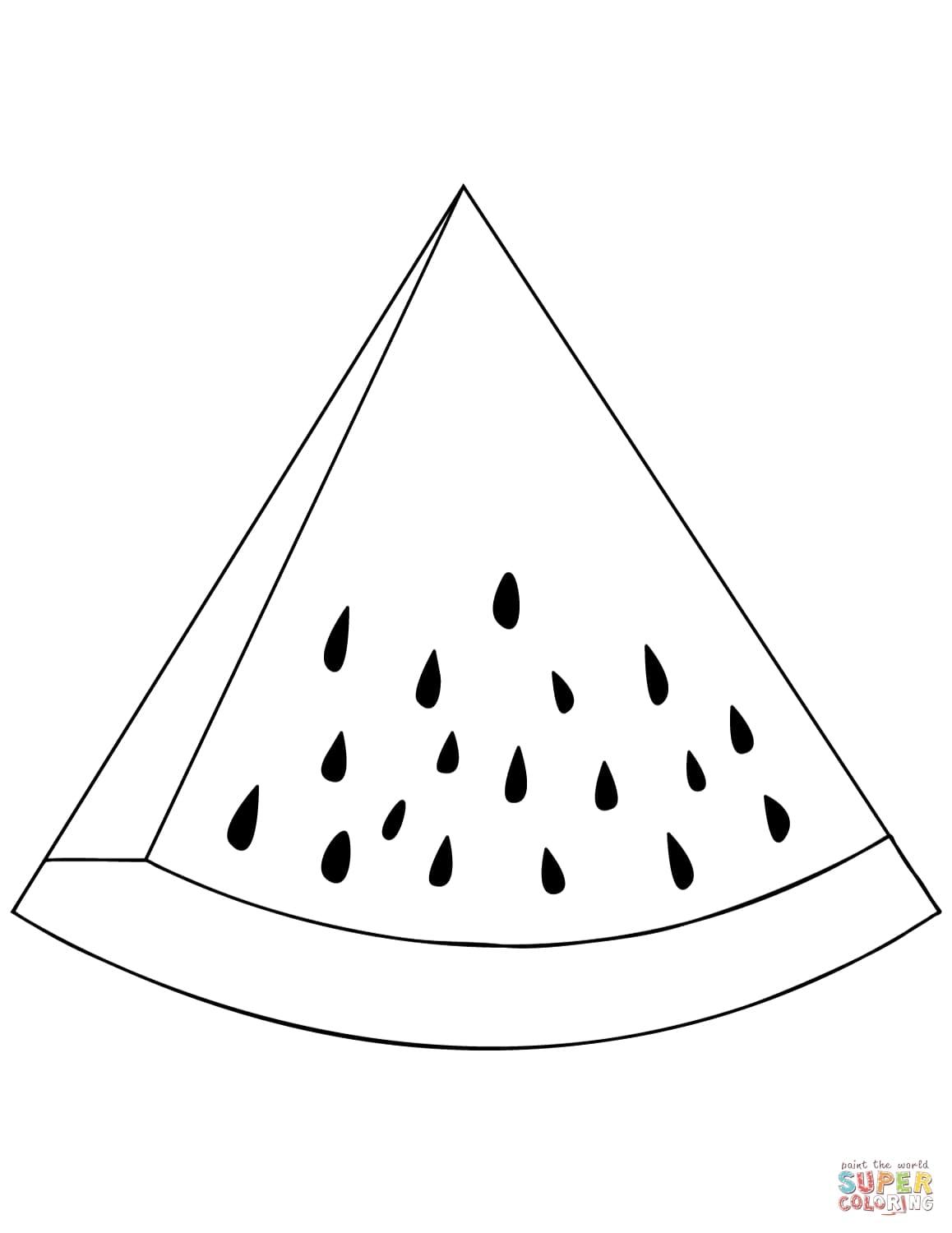 Coloring Page Of A Watermelon / Watermelon Coloring Page Planerium