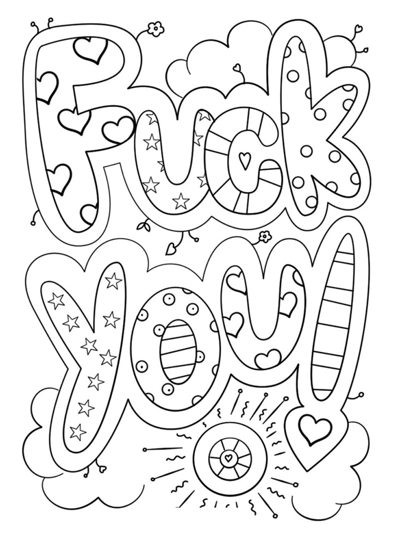 Top 20 Printable Swear Words Coloring Pages Online Coloring Pages