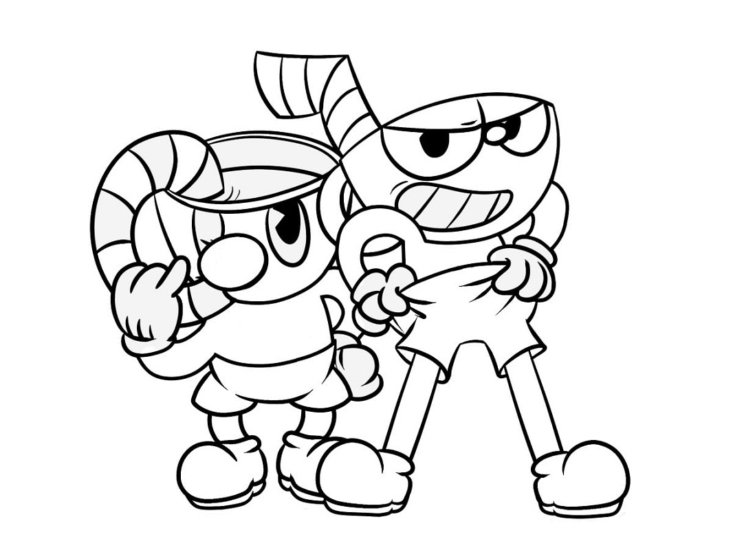 Top 20 Printable Cuphead Coloring Pages