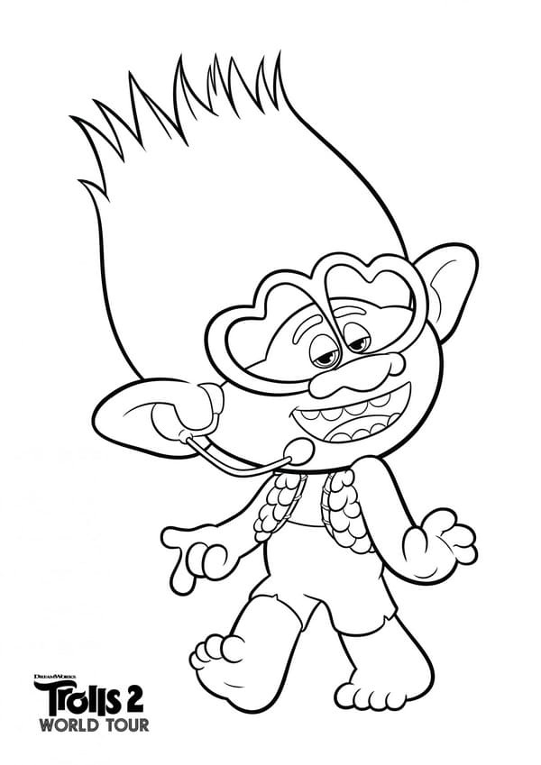 Top 20 Printable Trolls World Tour Coloring Pages - Online Coloring Pages