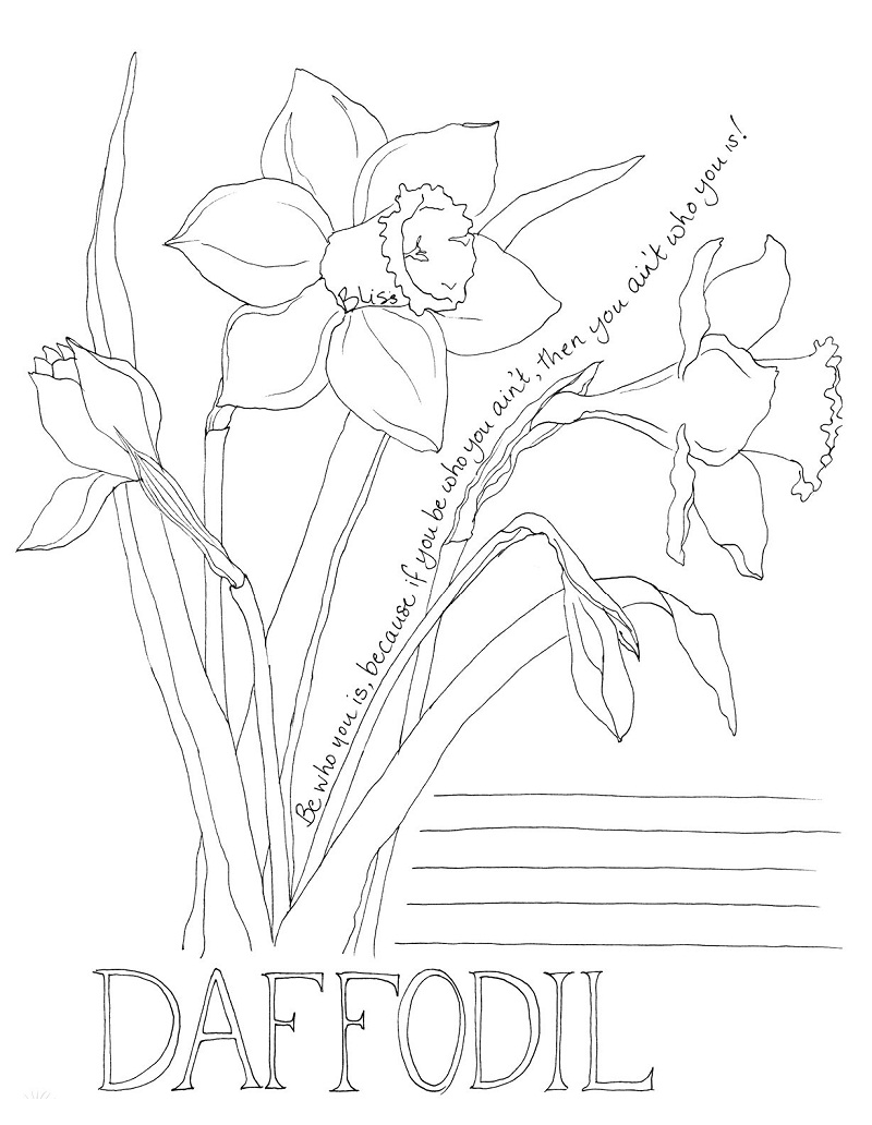 Top 20 Printable Daffodil Coloring Pages