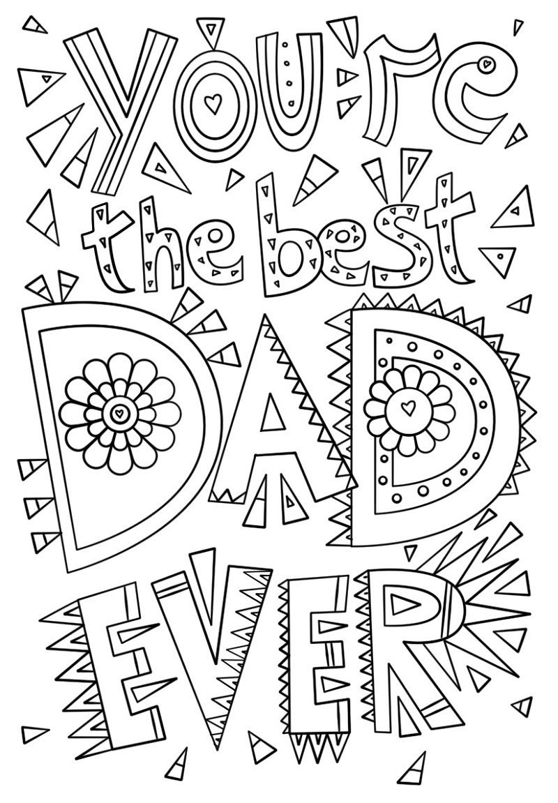 Father S Day Free Printable Coloring Pages