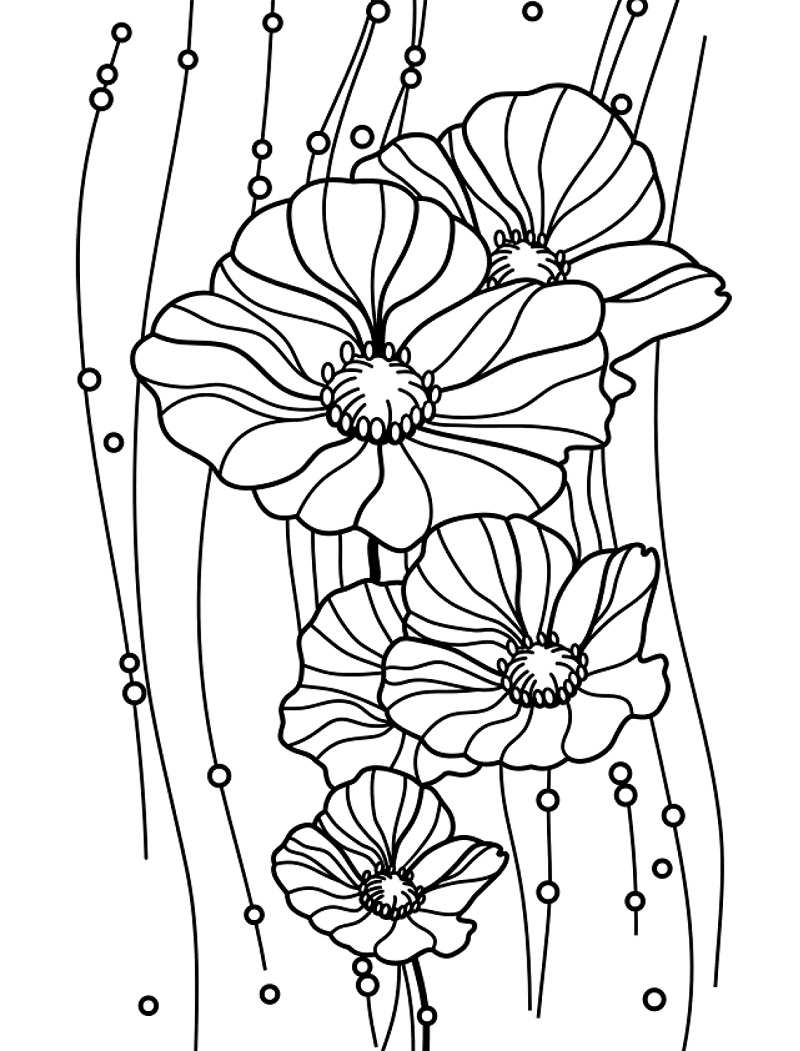 Top 20 Printable Poppy Flower Coloring Pages - Online Coloring Pages
