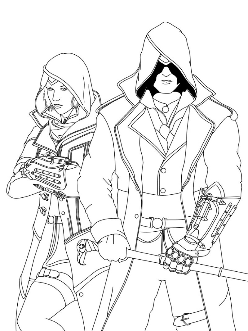 Assassinâ€™s Creed Coloring Pages are a good way for kids to develop their ha...