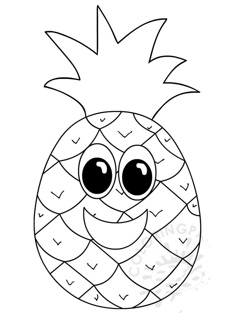 Pinapple Printable Coloring Pages Search For Label Pineapple Free