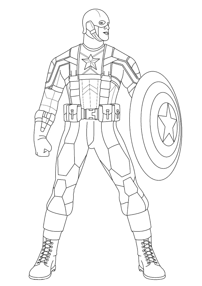 Top 20 Captain America Coloring Pages - Online Coloring Pages