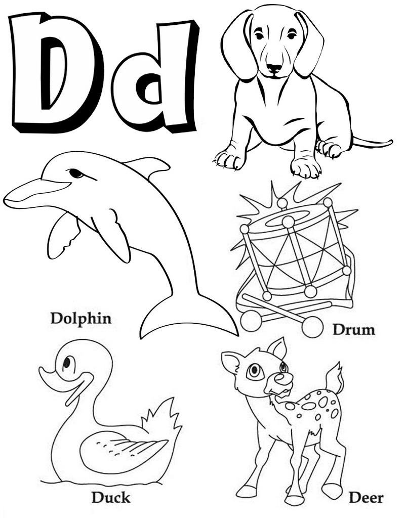 Top 20 Printable Letter D Coloring Pages - Online Coloring Pages