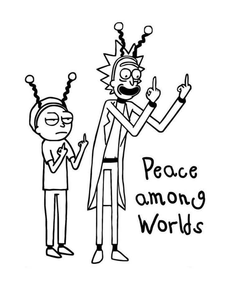 Top 12 Printable Rick and Morty Coloring Pages - Online Coloring Pages