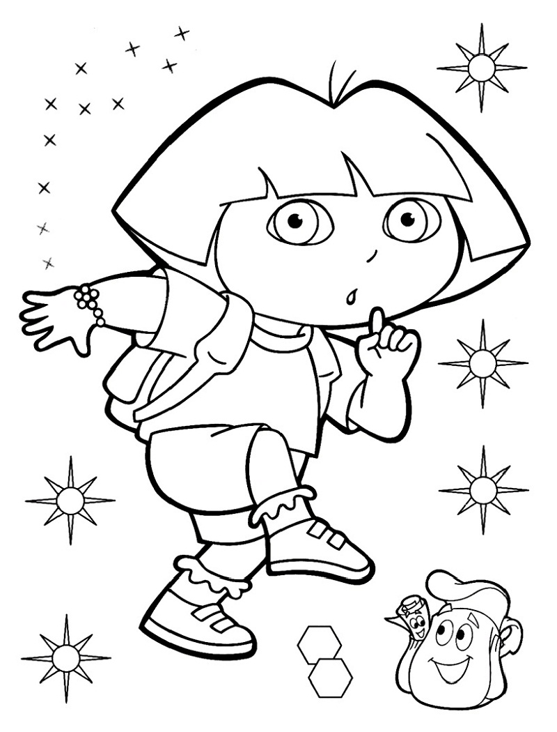 Top 20 Printable Dora the Explorer Coloring Pages - Online ...
