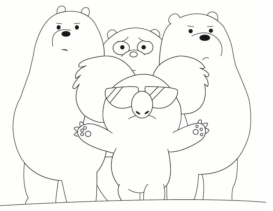 Top 20 Printable  We  Bare  Bears  Coloring Pages Online 