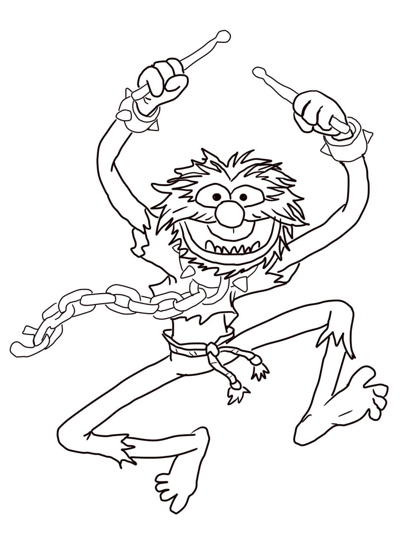 404 Simple Printable Muppets Coloring Pages with Animal character