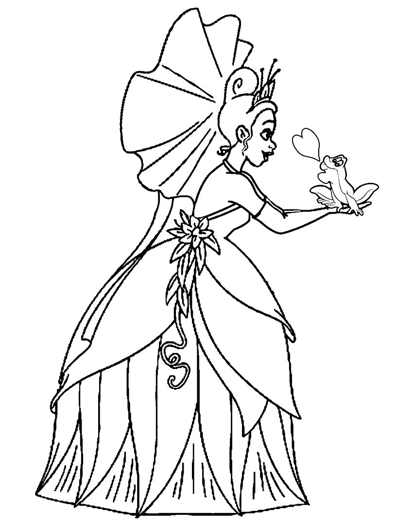 Download Top 20 Printable Princess Tiana Coloring Pages - Online ...