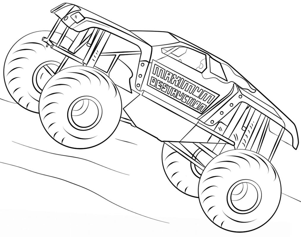 Monster Truck Coloring Sheet Printable