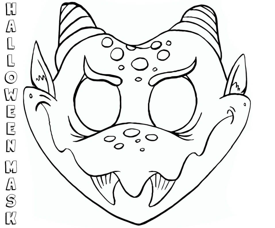 Top 20 Printable Halloween Mask Coloring Pages - Online Coloring Pages