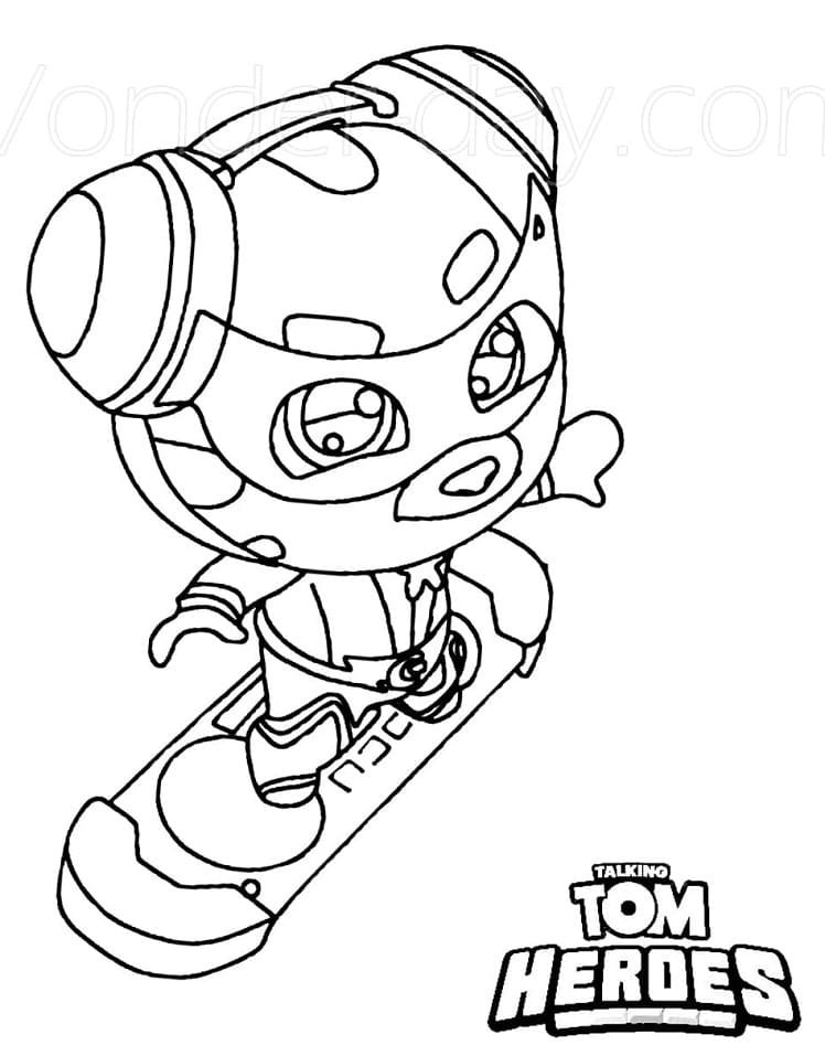 Ginger From Talking Tom Heroes Coloring Page Online Coloring Pages