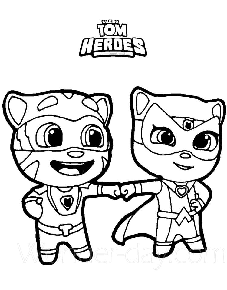 Top 20 Printable Talking Tom Heroes Coloring Pages - Online Coloring Pages