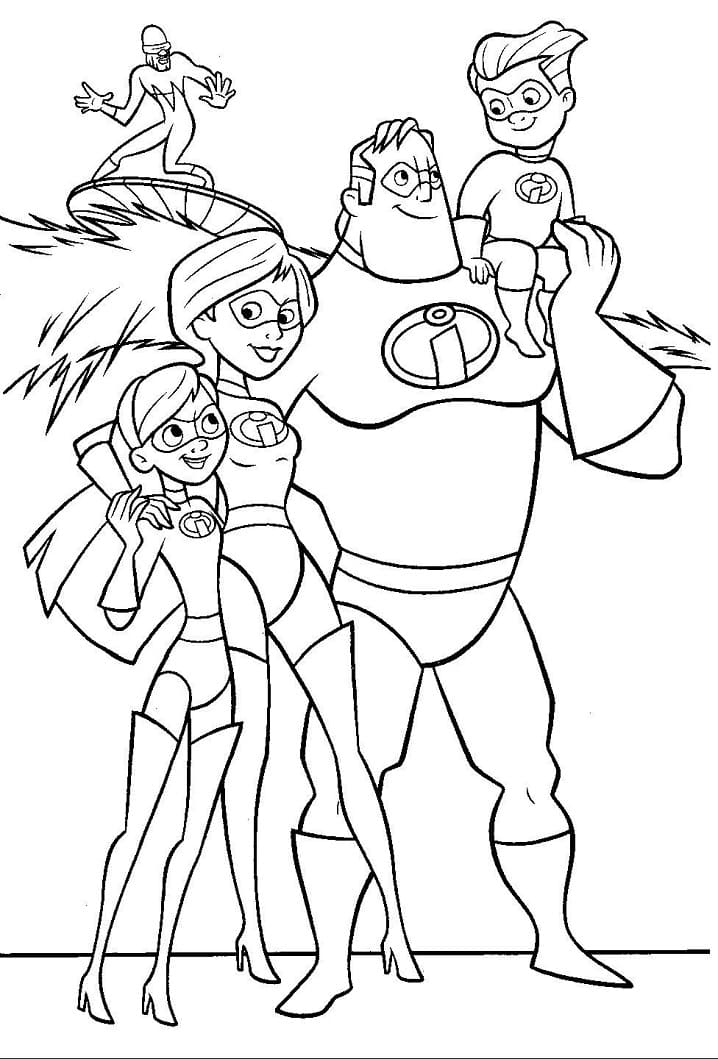 Top 28 Printable The Incredibles Coloring Pages