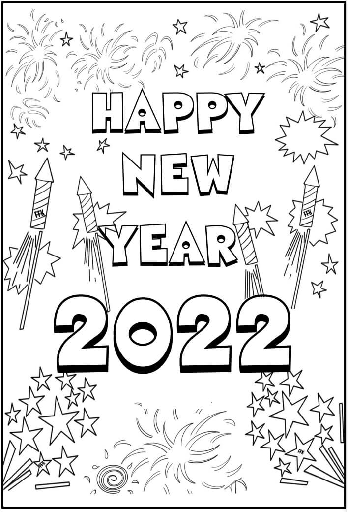 Top 10 Printable Happy New Year 2022 Coloring Pages ...