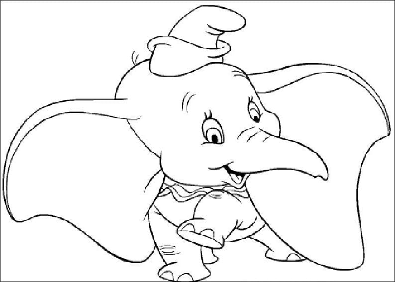 Top 30 Printable Dumbo Coloring Pages