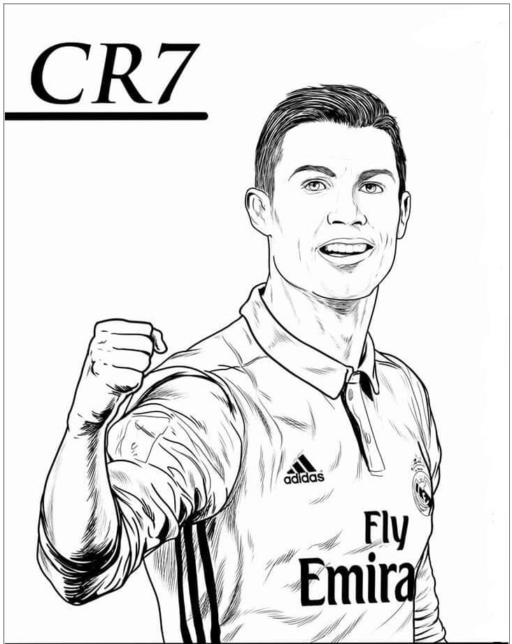 Cristiano Ronaldo Printable Coloring Picture Image To U