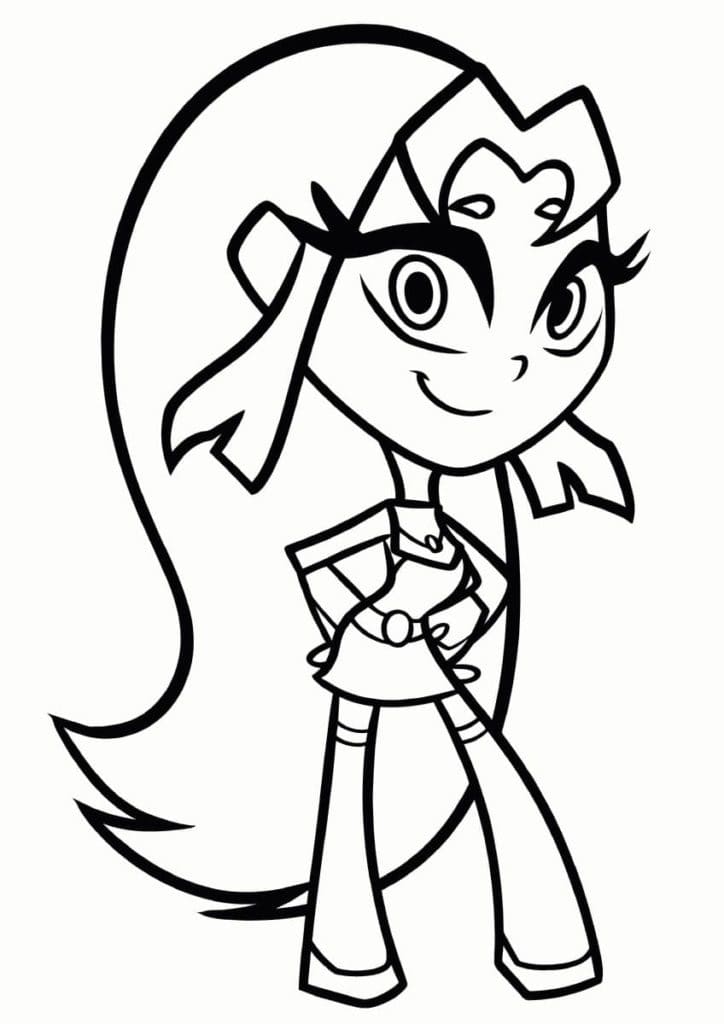 Starfire From Teen Titans Go Coloring Pages Sketch Coloring Page