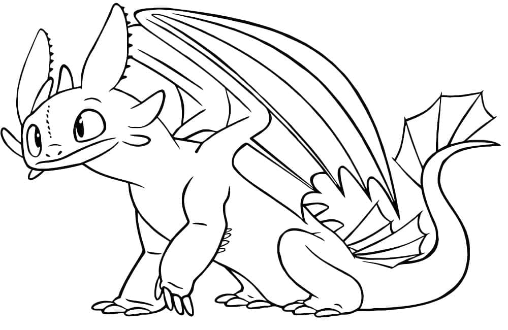Printable Toothless Coloring Pages For Kids