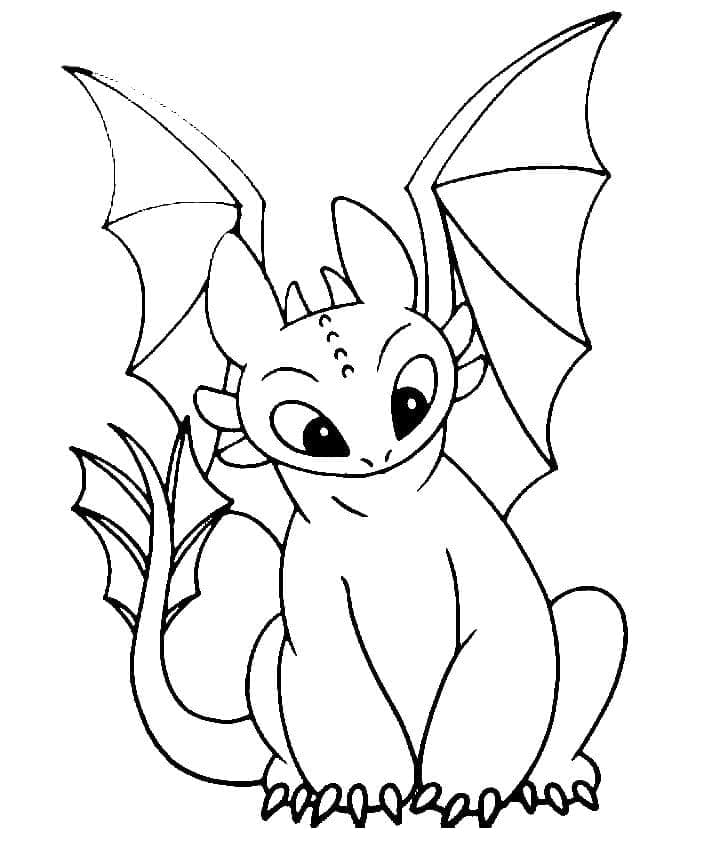 Cute Toothless Coloring Pages