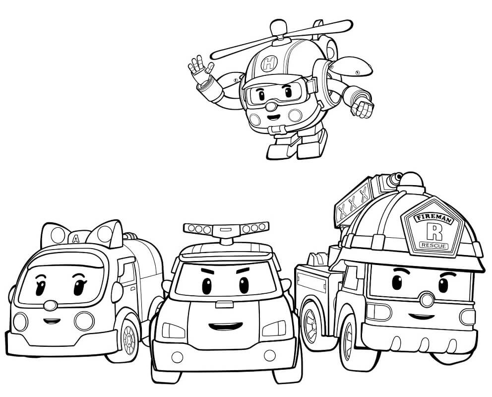 Top 40 Printable Robocar Poli Coloring Pages - Online Coloring Pages