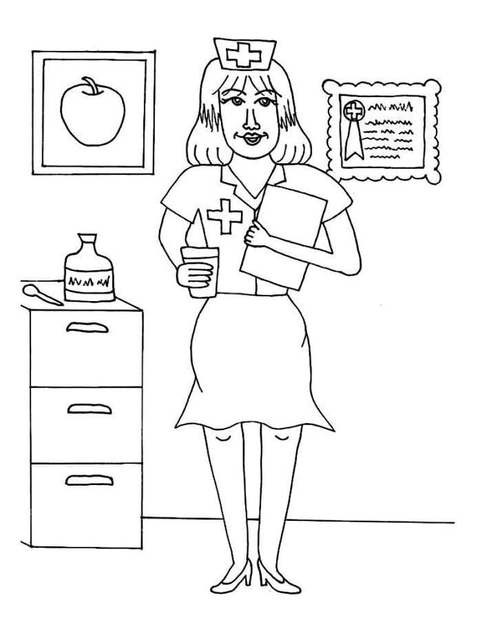 Download Top 30 Printable Nurse Coloring Pages - Online Coloring Pages