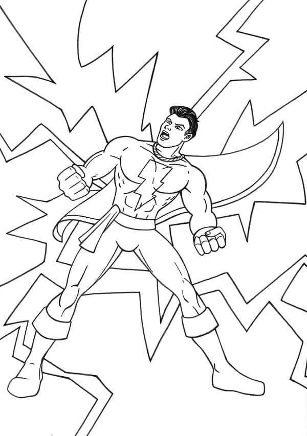 Top 30 Printable Shazam Coloring Pages