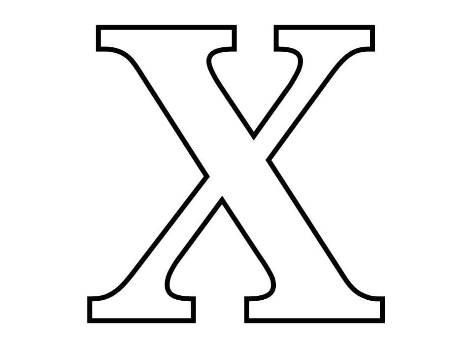 Top 12 Printable Letter X Coloring Pages
