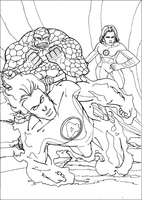 Top 44 Printable Fantastic Four Coloring Pages