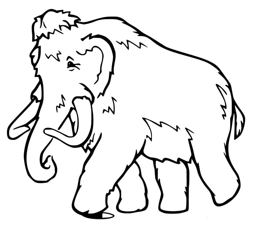 Top 32 Printable Mammoth Coloring Pages