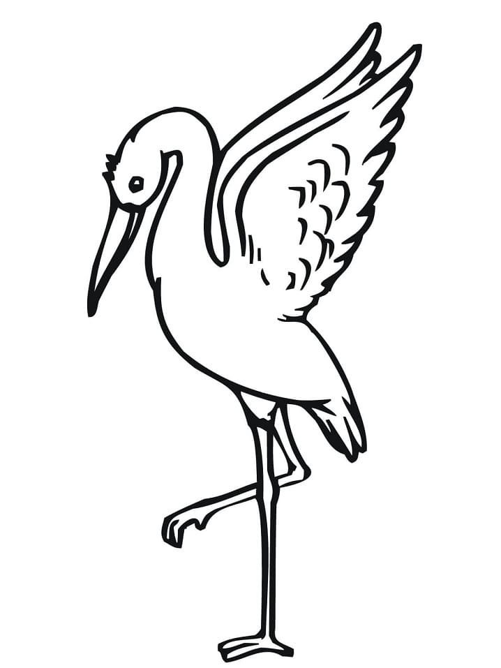 Top 50 Printable Stork Coloring Pages